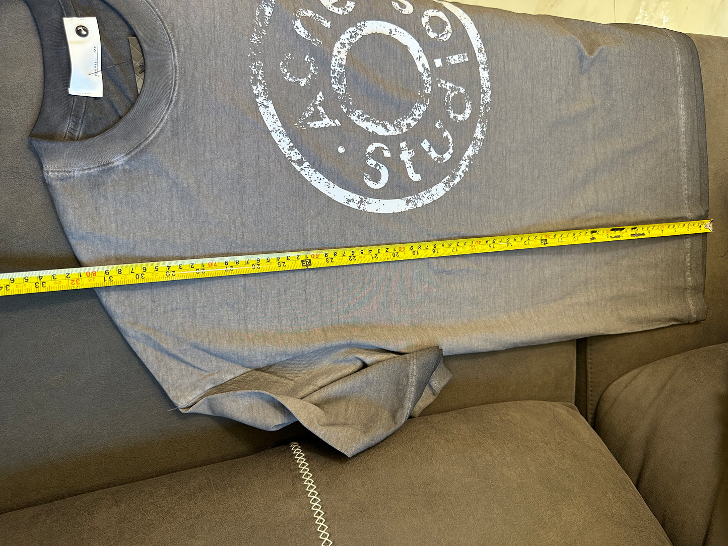 Acne Studios Distressed Logo T-shirt in Faded Black