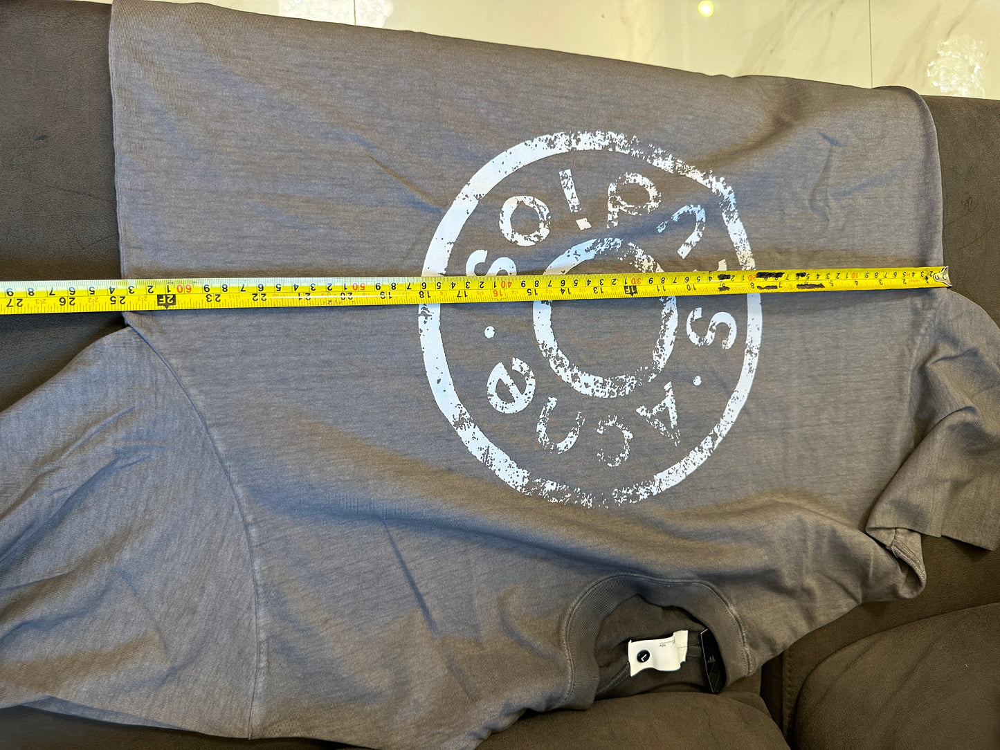 Acne Studios Distressed Logo T-shirt in Faded Black