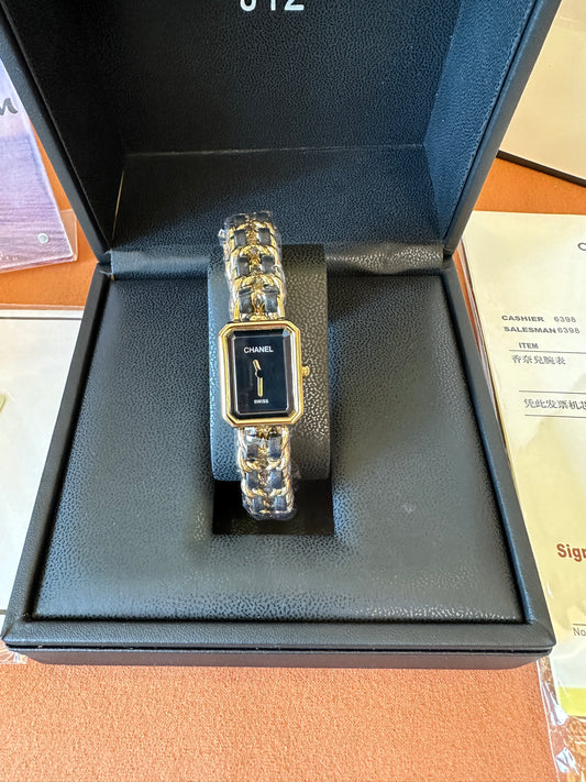 Chanel Première Chain Watch Black Gold