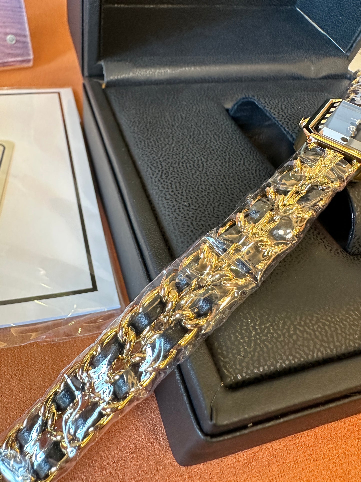 Chanel Première Chain Watch Black Gold