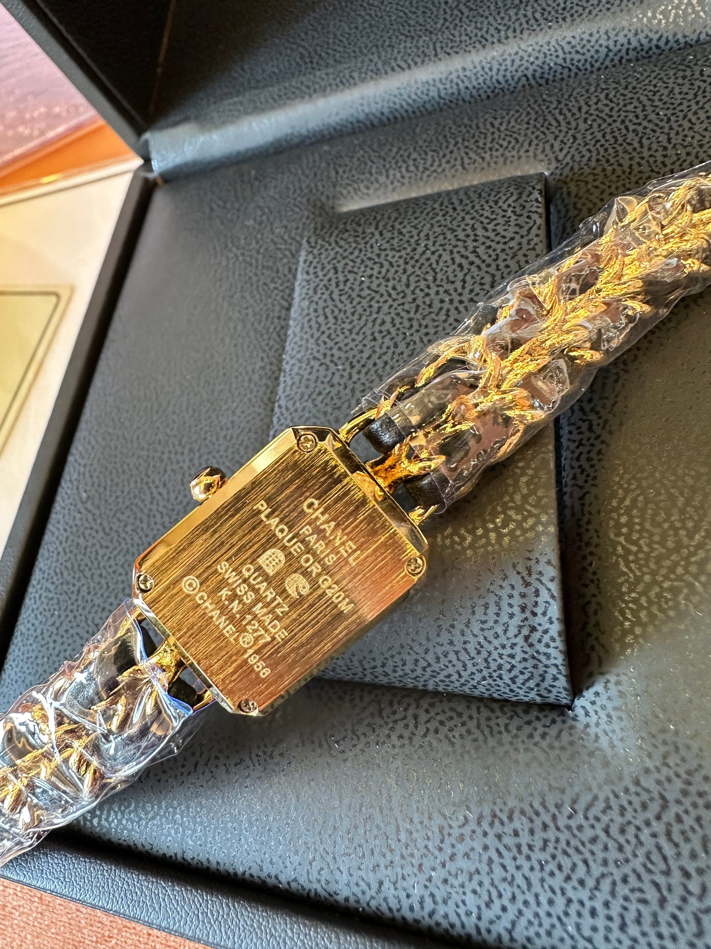 Chanel Première Chain Watch Black Gold