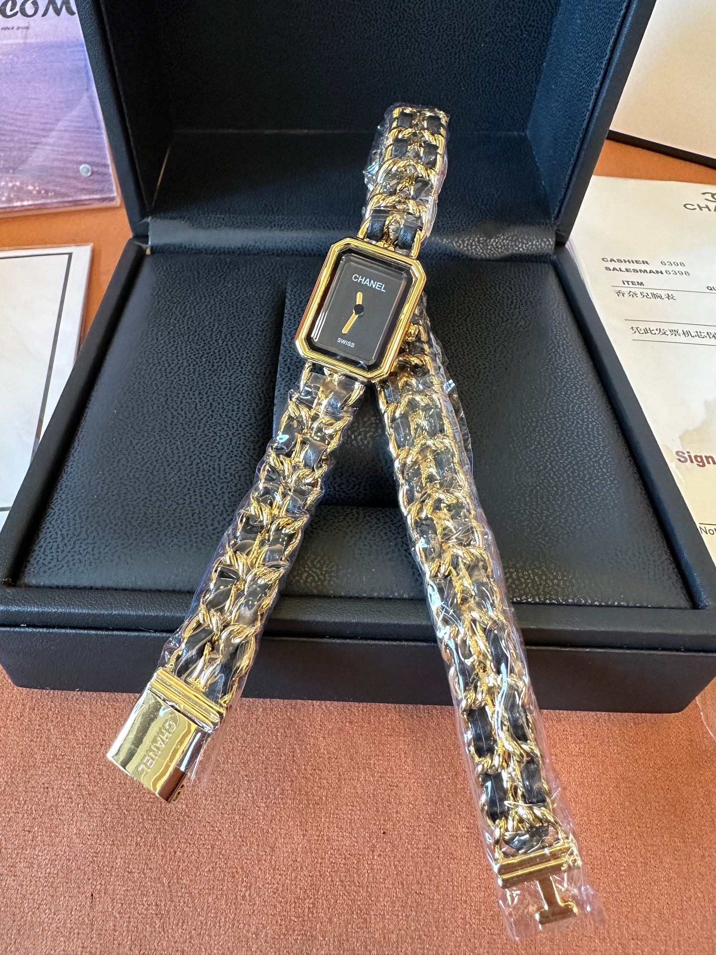 Chanel Première Chain Watch Black Gold