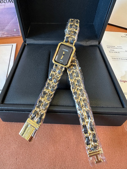 Chanel Première Chain Watch Black Gold