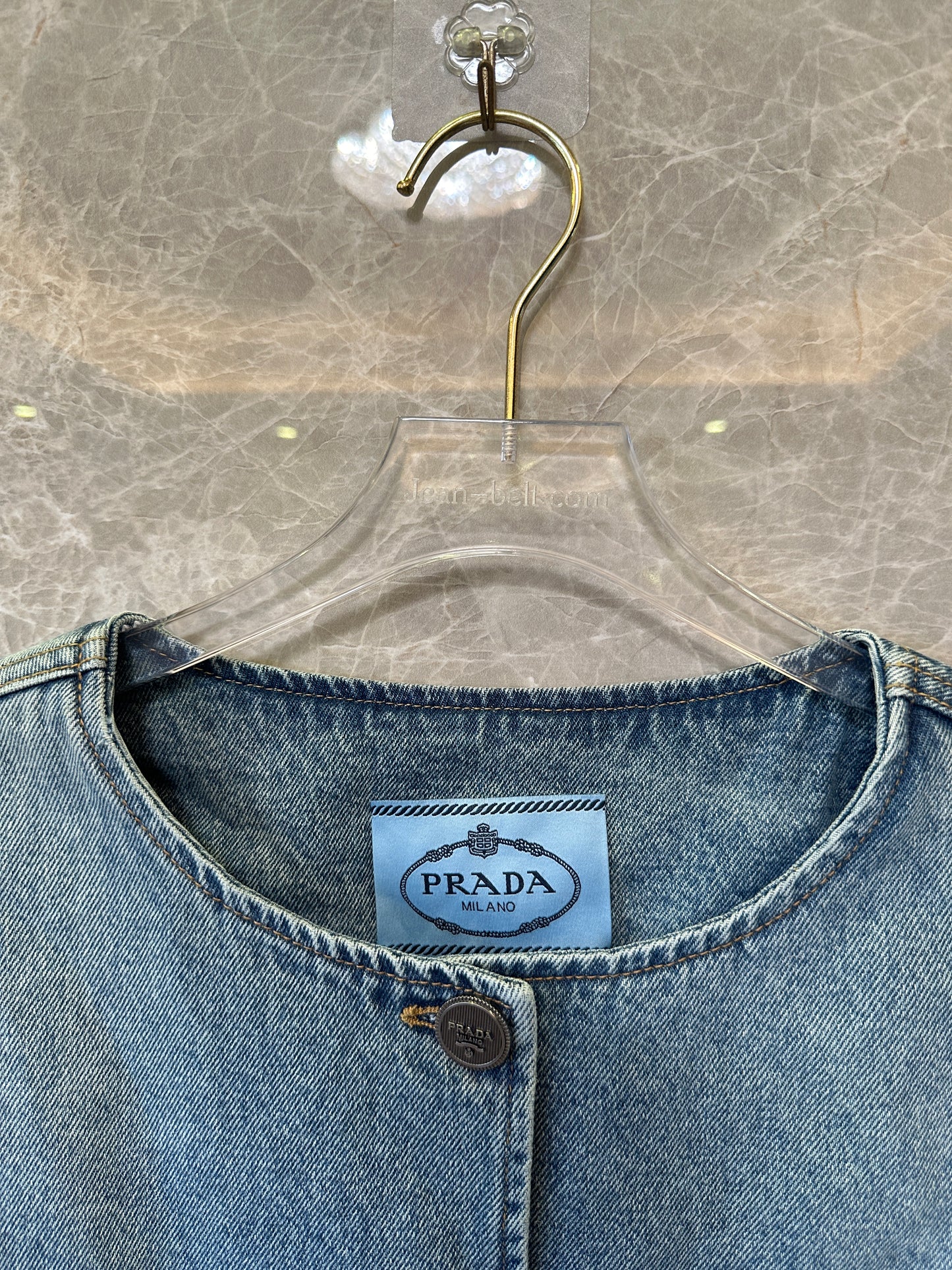 Prada Women's Vintage Wash Denim Jacket