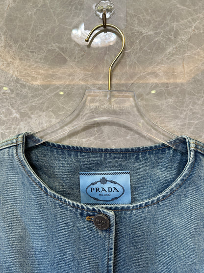 Prada Women's Vintage Wash Denim Jacket
