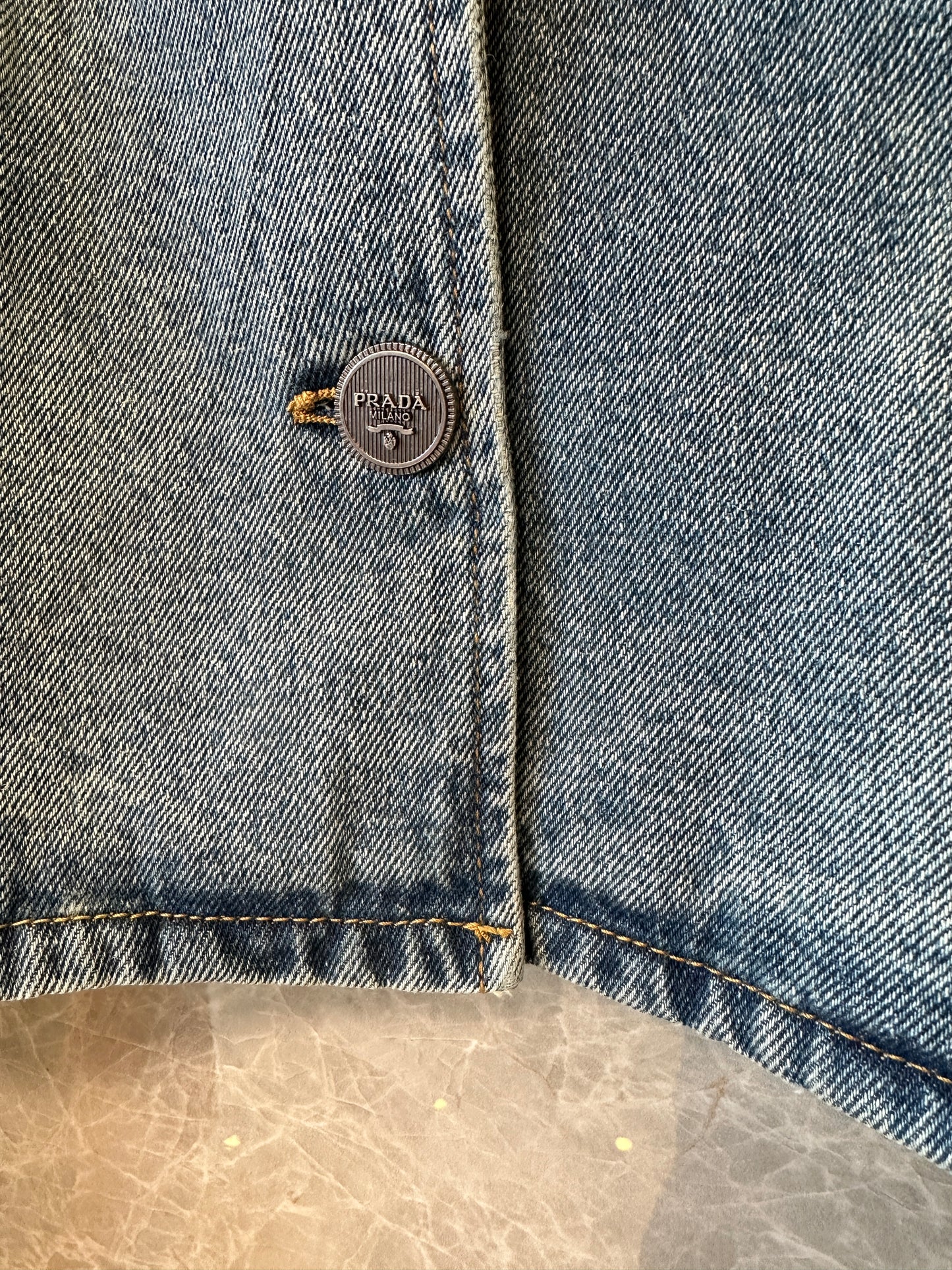 Prada Women's Vintage Wash Denim Jacket