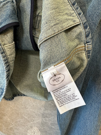 Prada Women's Vintage Wash Denim Jacket