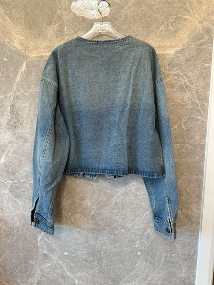 Prada Women's Vintage Wash Denim Jacket