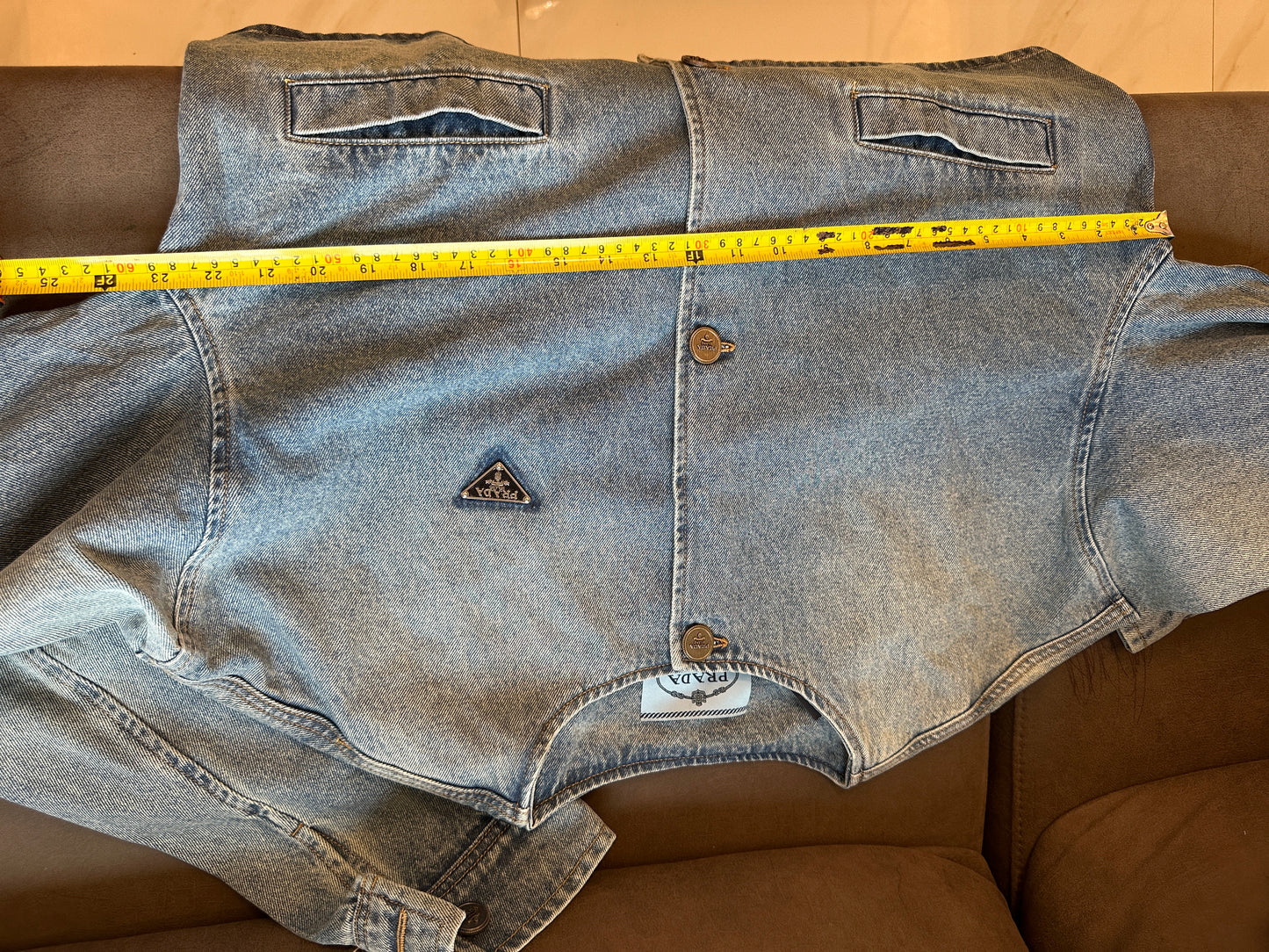 Prada Women's Vintage Wash Denim Jacket