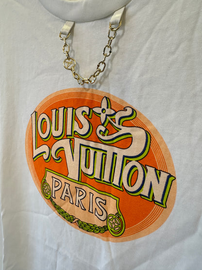 Louis Vuitton Paris Graphic Print White Cotton T-shirt