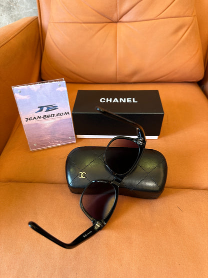 Chanel 5482-H Square Sunglasses Black