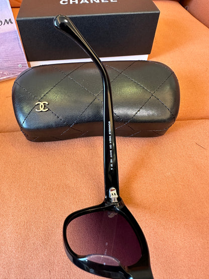 Chanel 5482-H Square Sunglasses Black