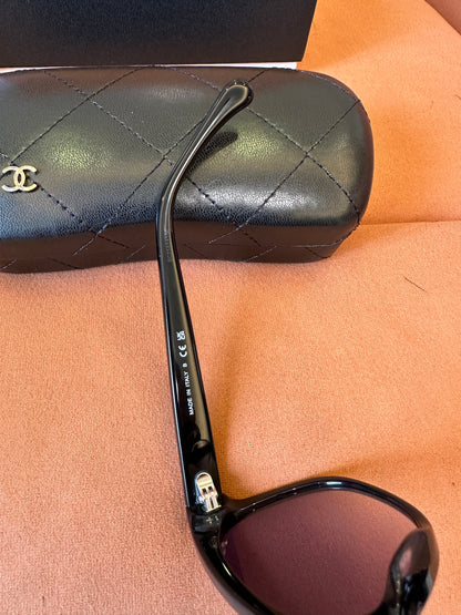 Chanel 5482-H Square Sunglasses Black