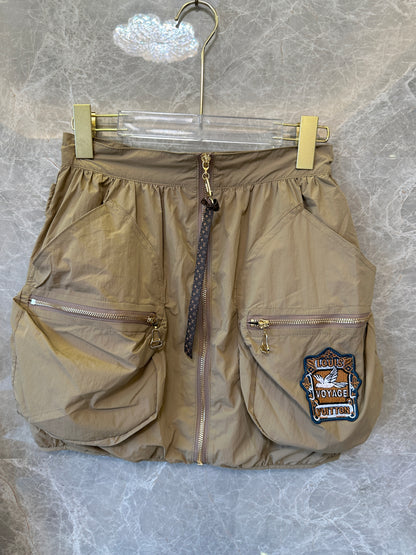 Louis Vuitton Lightweight Hooded Jacket & Cargo Skirt Set – Khaki