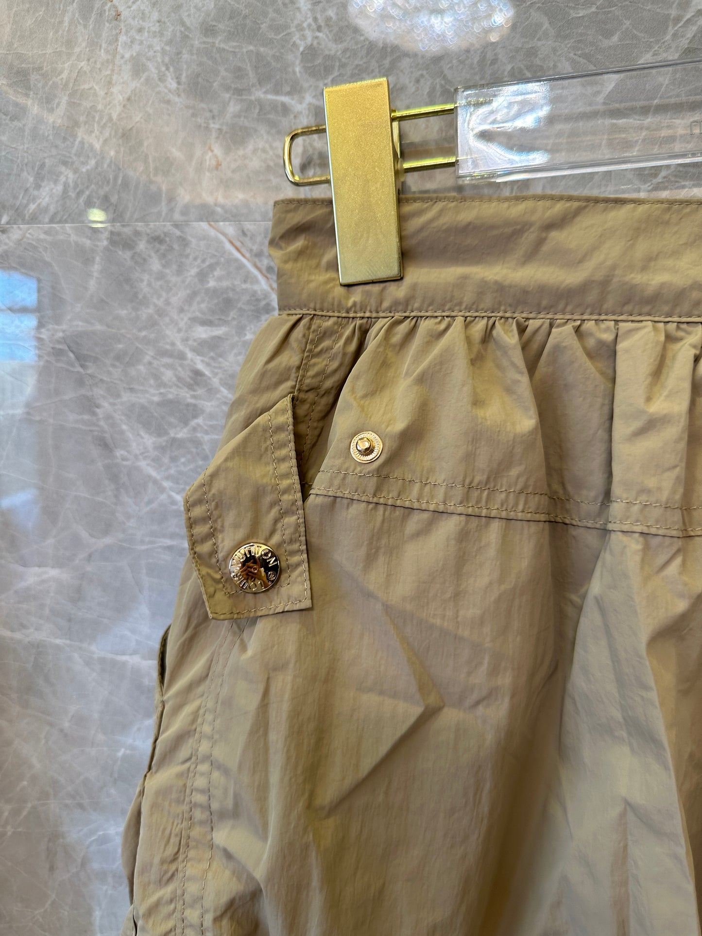 Louis Vuitton Lightweight Hooded Jacket & Cargo Skirt Set – Khaki