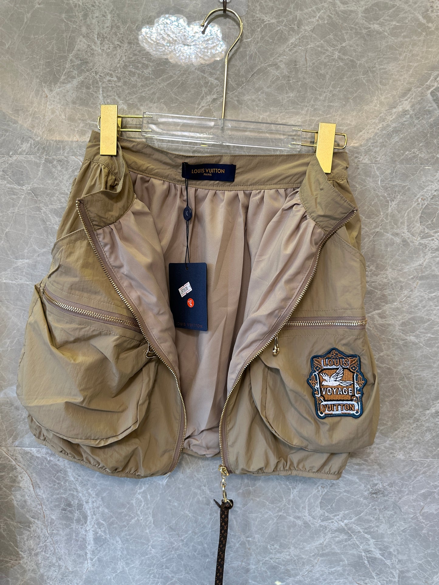 Louis Vuitton Lightweight Hooded Jacket & Cargo Skirt Set – Khaki