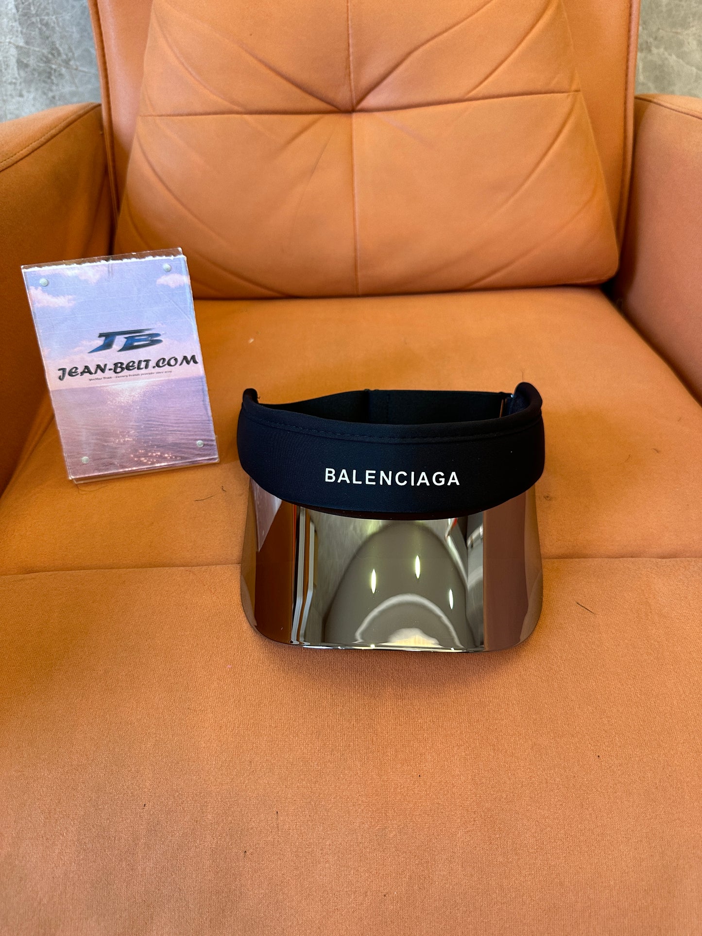Balenciaga Logo Visor Hat Black