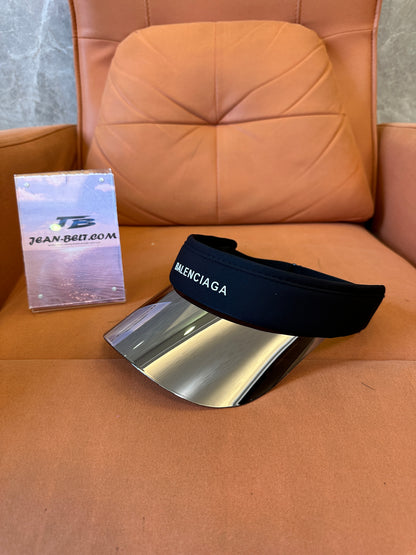 Balenciaga Logo Visor Hat Black