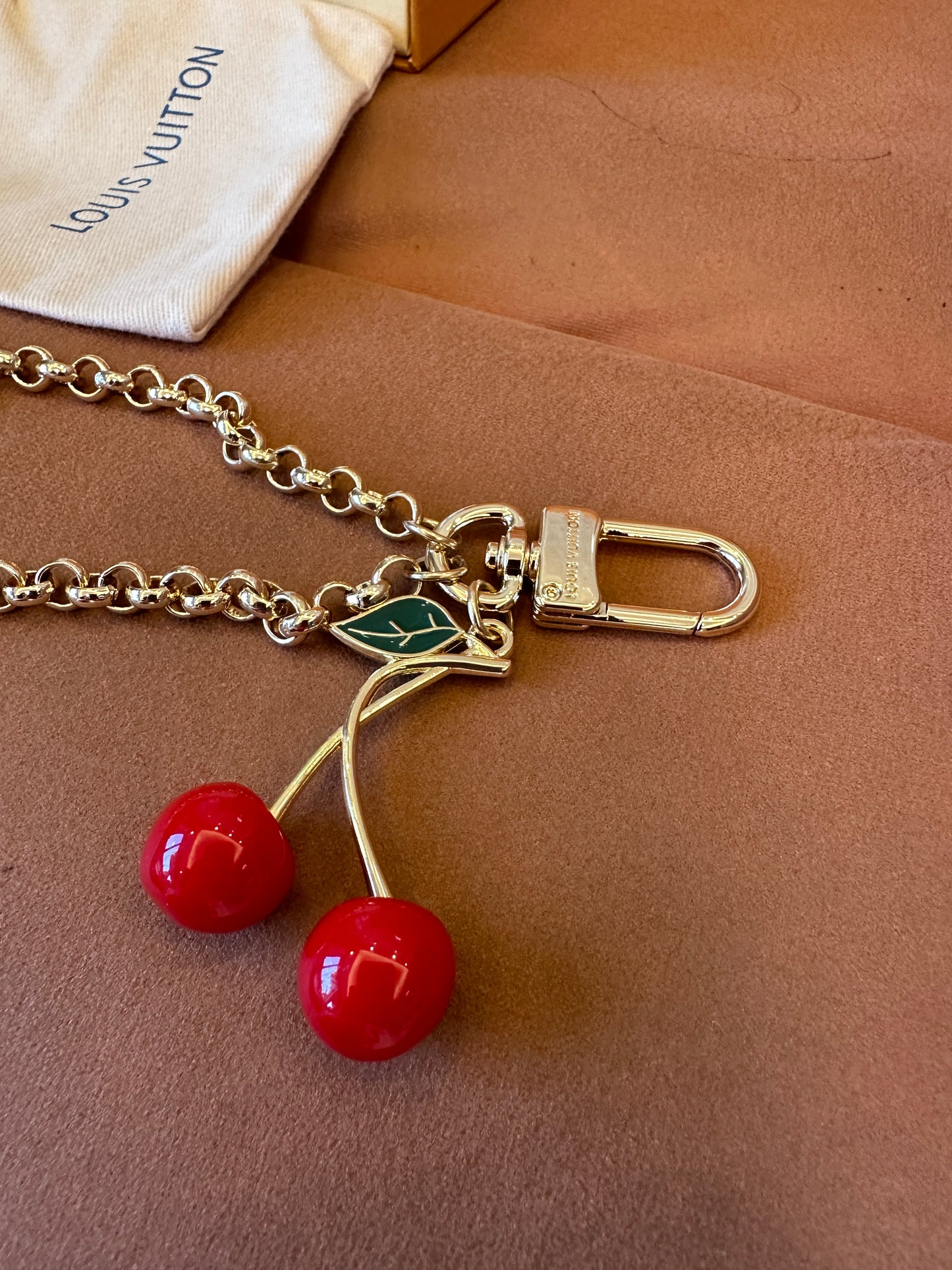 Louis Vuitton Cherry Pendant Waist Chain / Bag Chain