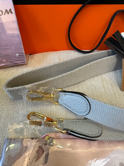 Hermès Evelyne Mini Leather Crossbody Bag Grey