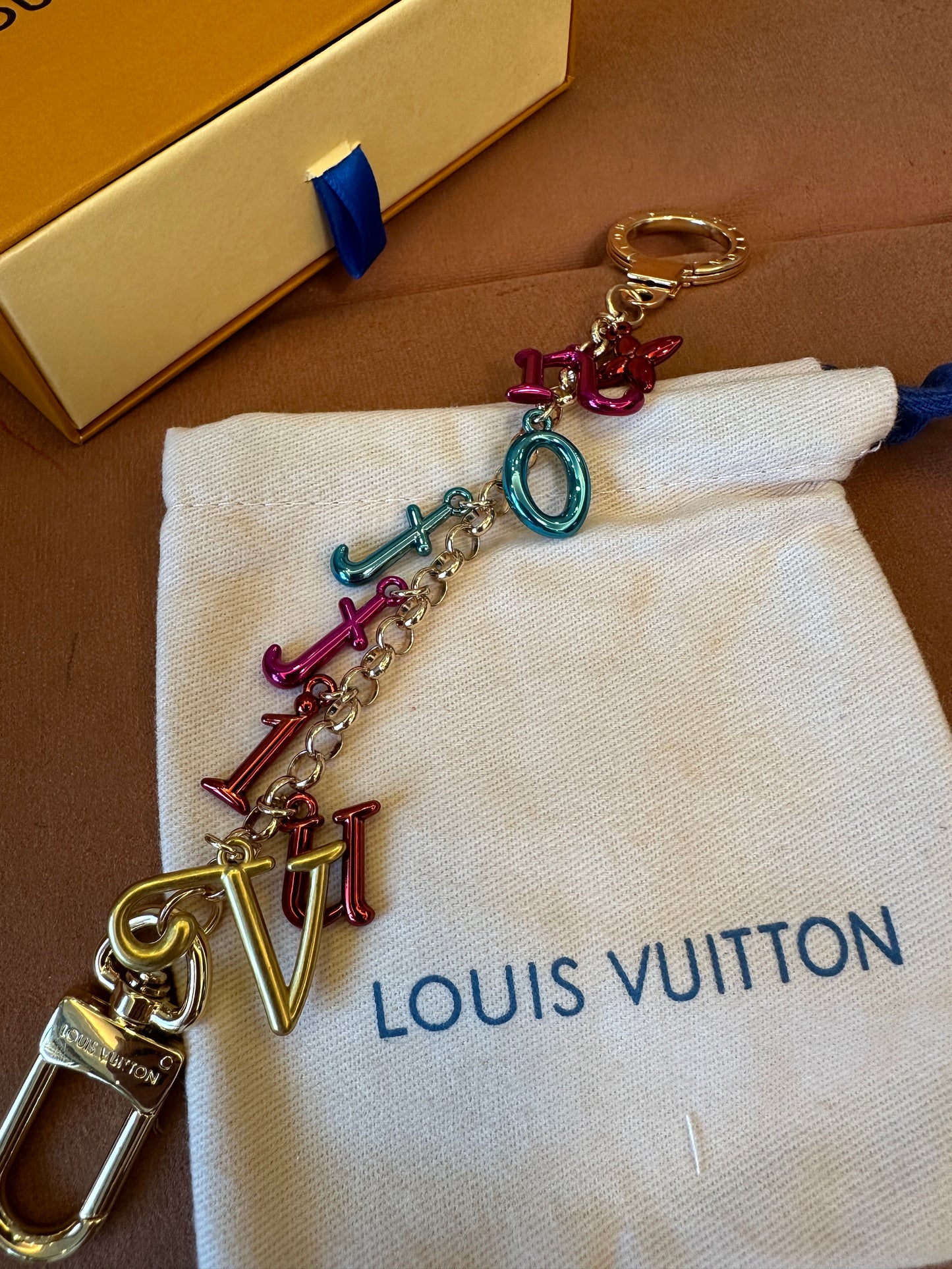 Louis Vuitton Multicolor Letter Charm Chain