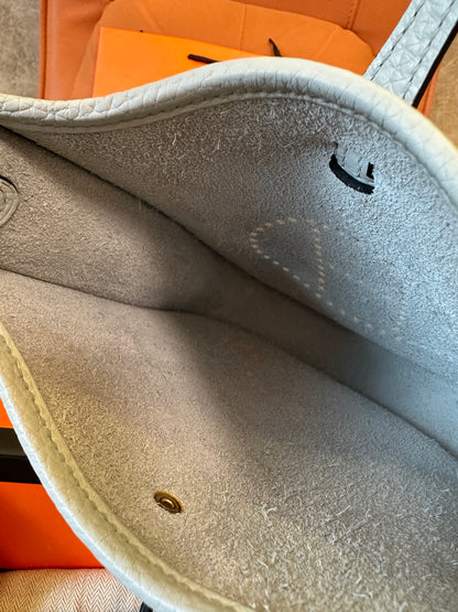 Hermès Evelyne Mini Leather Crossbody Bag Grey
