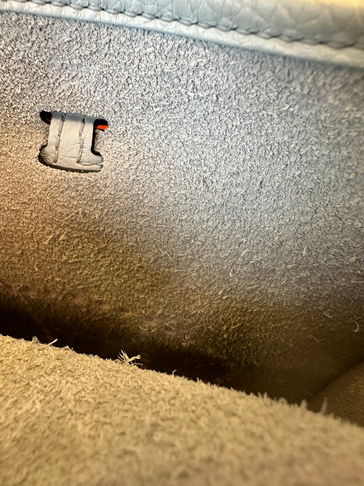Hermès Evelyne Mini Leather Crossbody Bag Grey