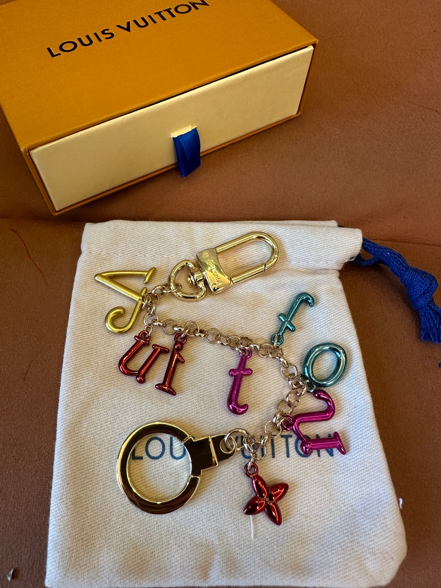 Louis Vuitton Multicolor Letter Charm Chain