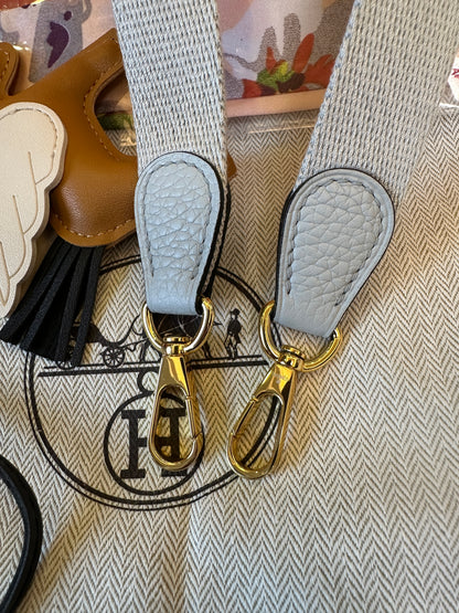 Hermès Evelyne Mini Leather Crossbody Bag Grey