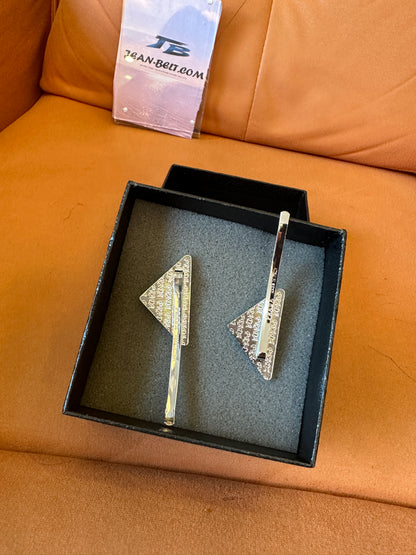 Prada Triangle Logo Hair Clip