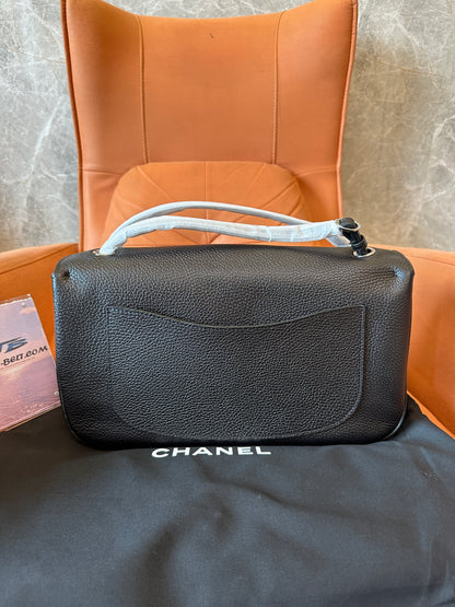 Chanel Top Handle Flap Bag Black
