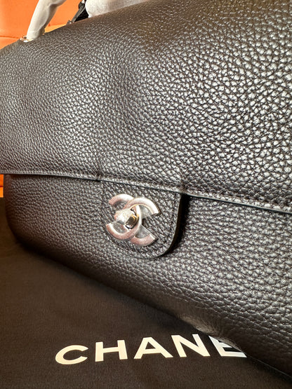 Chanel Top Handle Flap Bag Black