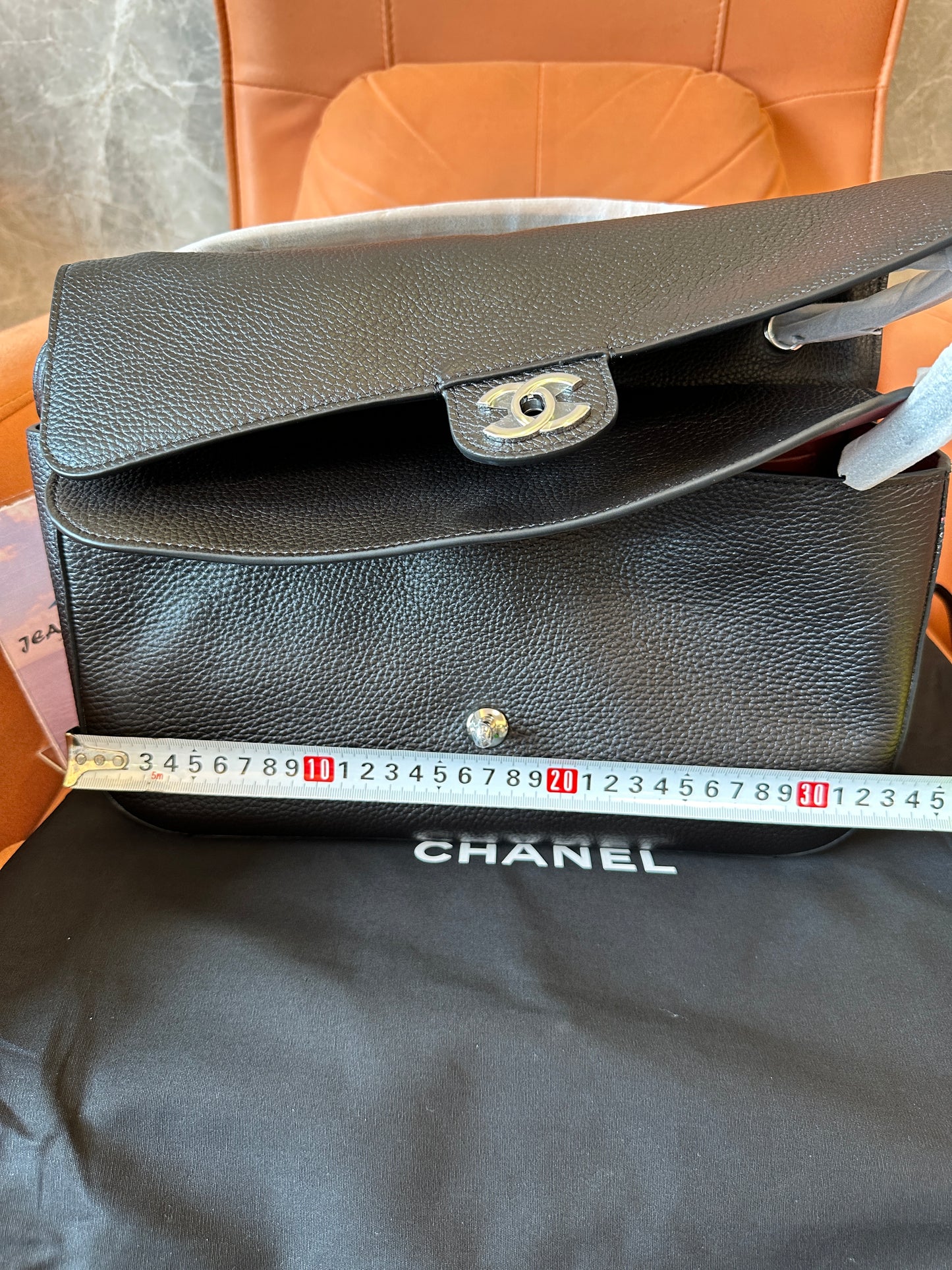 Chanel Top Handle Flap Bag Black