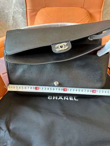 Chanel Top Handle Flap Bag Black