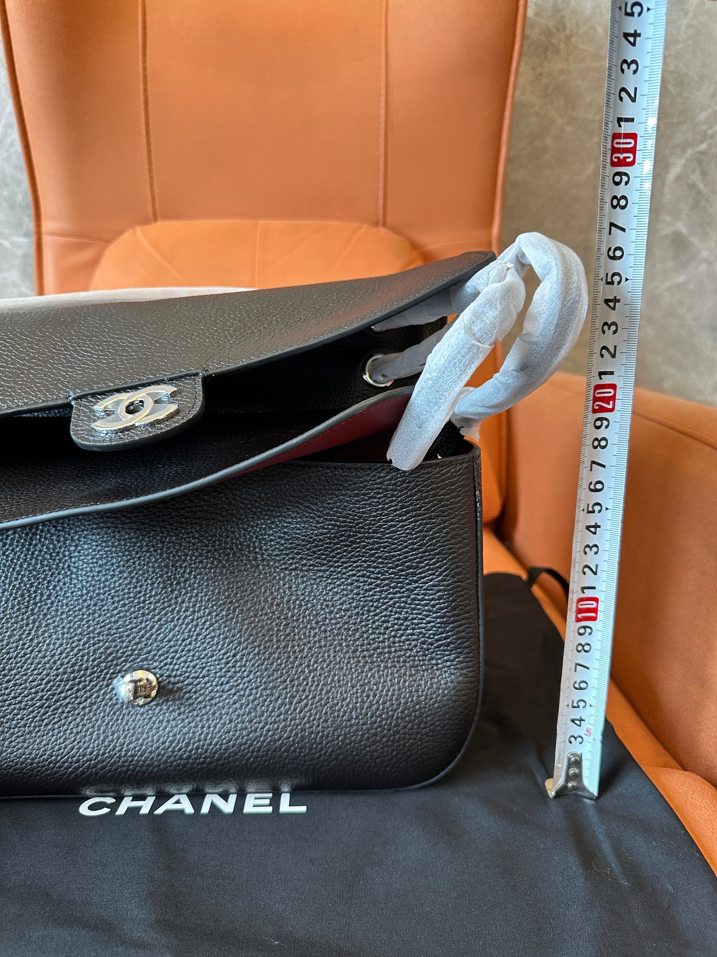 Chanel Top Handle Flap Bag Black