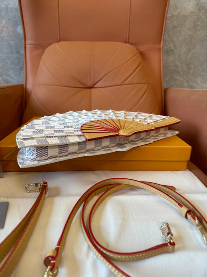 Louis Vuitton Fan-Shaped Bag in Damier Azur