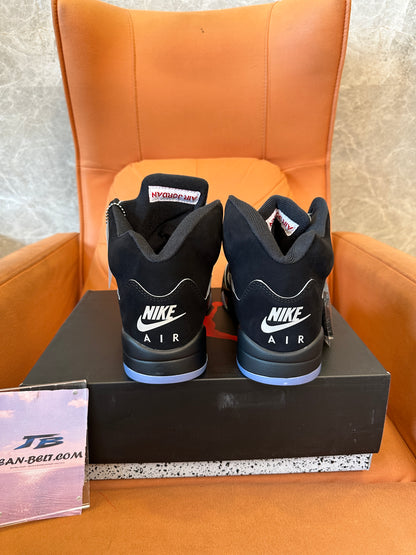 Air Jordan 5 Retro “Black Metallic Silver” Sneakers