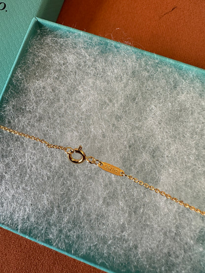 Tiffany & Co. Gold Knot Bar Pendant Necklace