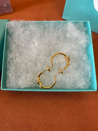 Tiffany & Co. Gold Knot Hoop Earrings