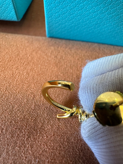 Tiffany & Co. Gold Knot Hoop Earrings