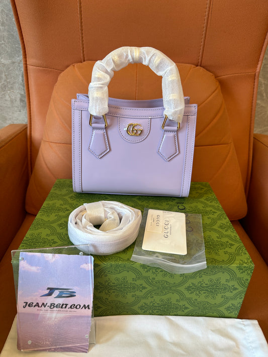 Gucci lilac patent leather small tote bag