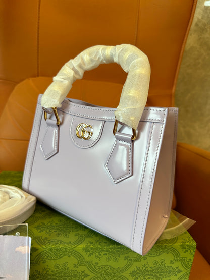 Gucci lilac patent leather small tote bag