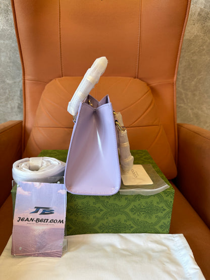 Gucci lilac patent leather small tote bag