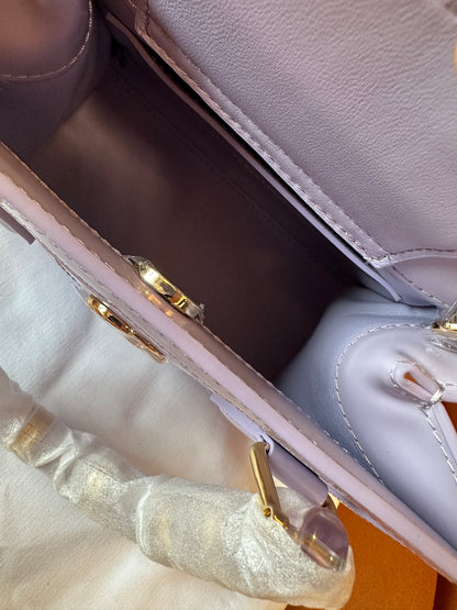 Gucci lilac patent leather small tote bag
