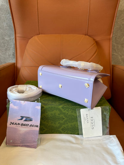 Gucci lilac patent leather small tote bag