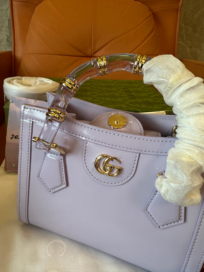 Gucci lilac patent leather small tote bag