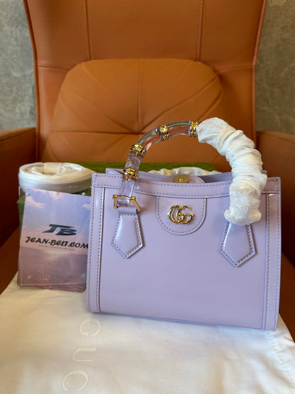 Gucci lilac patent leather small tote bag