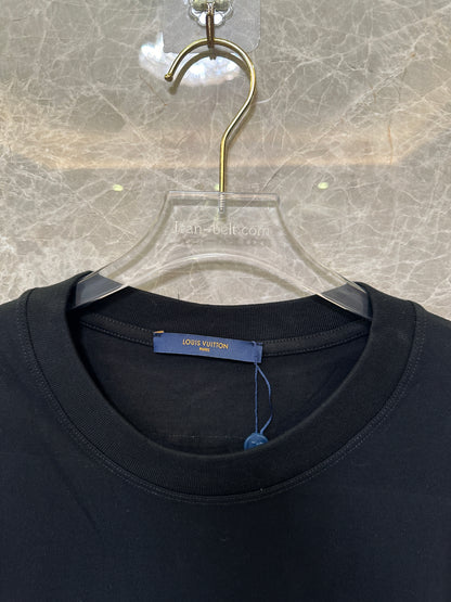 Louis Vuitton Graffiti Logo Black Cotton T-shirt