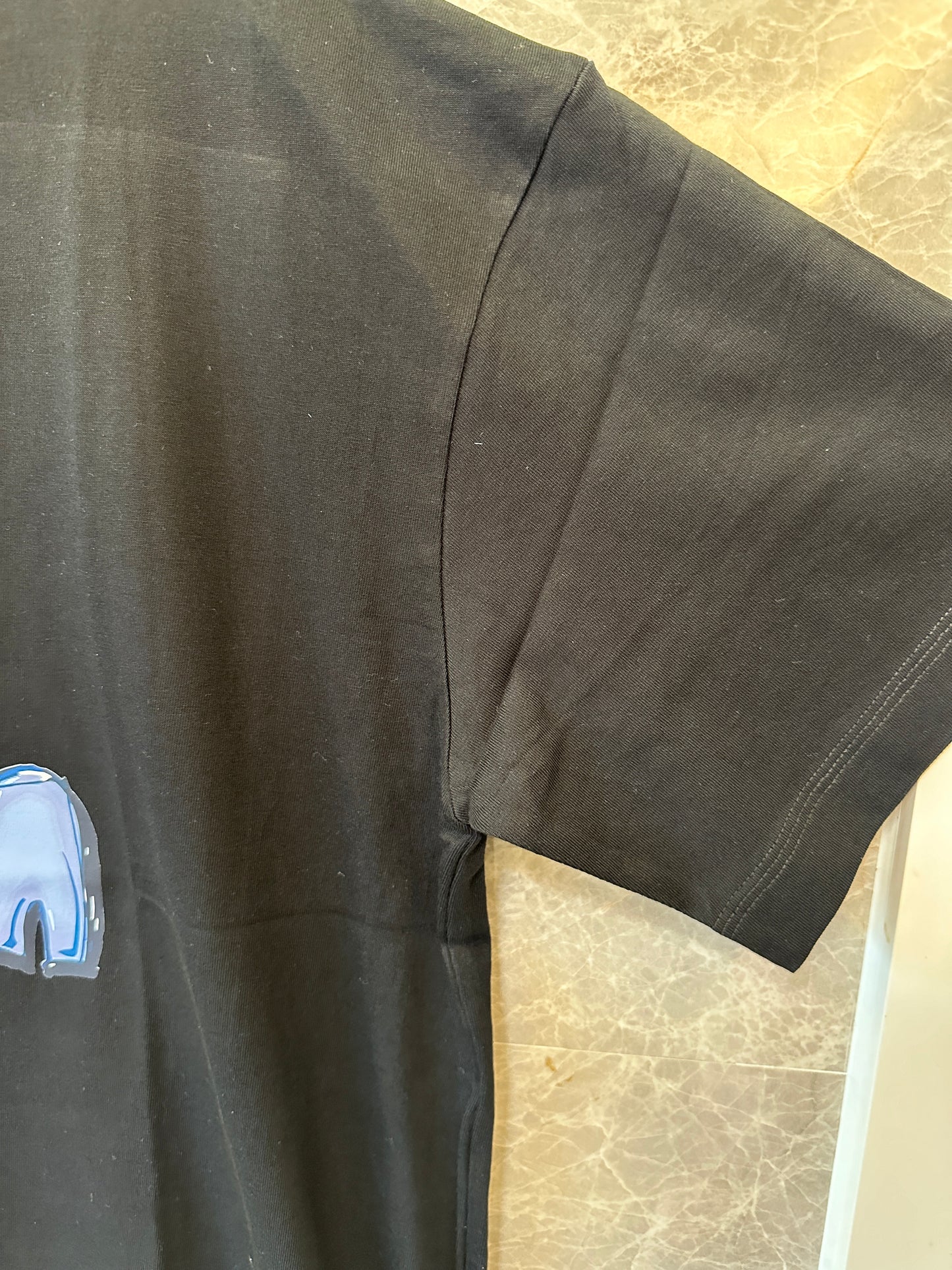 Louis Vuitton Graffiti Logo Black Cotton T-shirt
