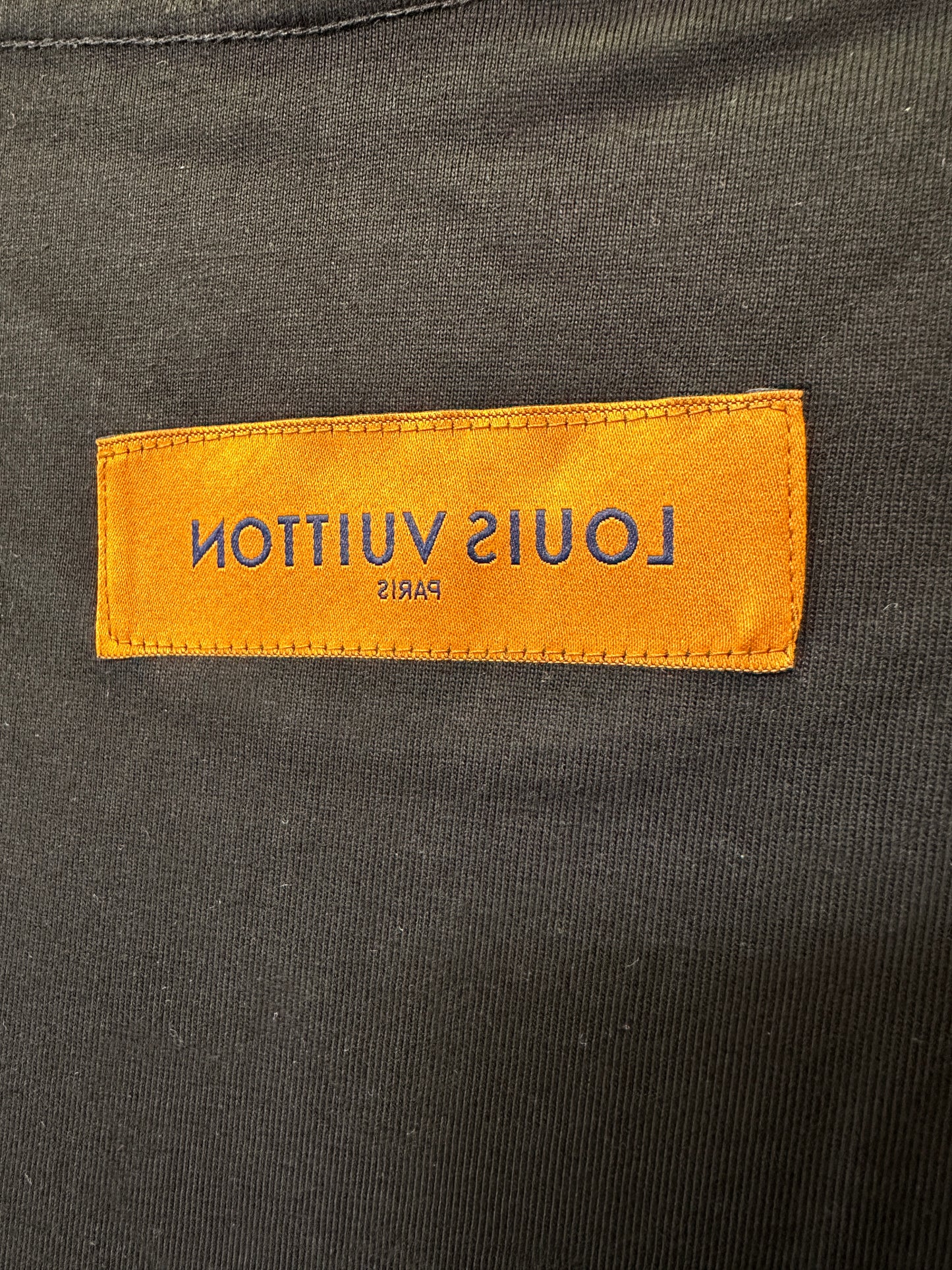 Louis Vuitton Graffiti Logo Black Cotton T-shirt